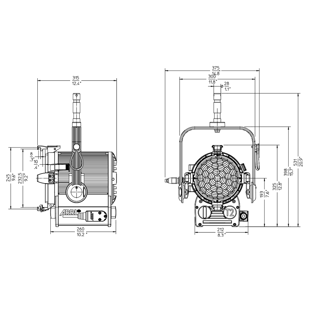 Tungsten Fresnel 2KW JR (Manual) | Equipment | Version 2